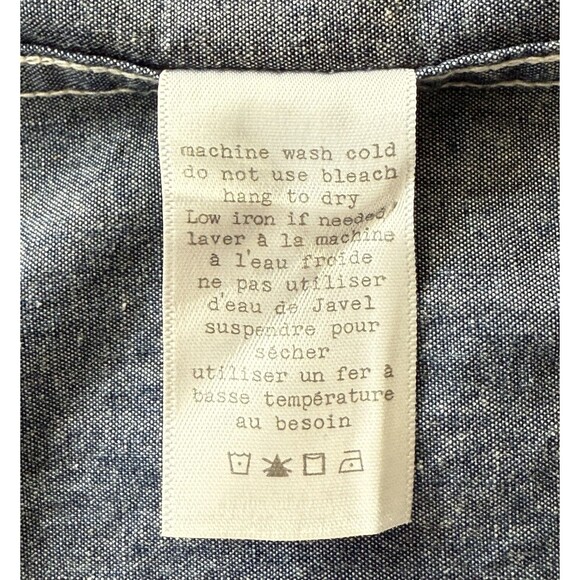 Rag & Bone Standard Issue Blue Chambray Short Sleeve Button Shirt Mens SZ Small - Picture 6 of 8